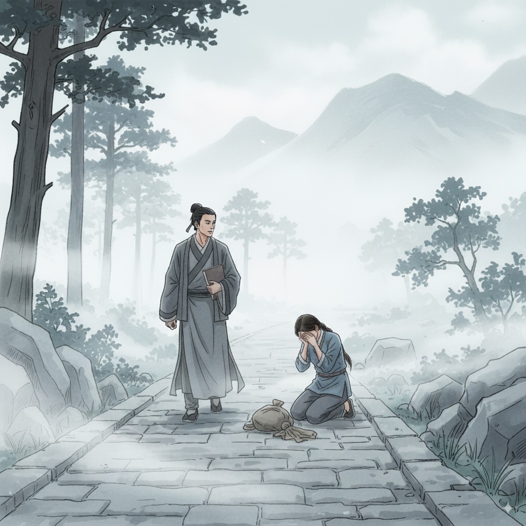 The maiden lamenting her fate in a Chinese ghost story